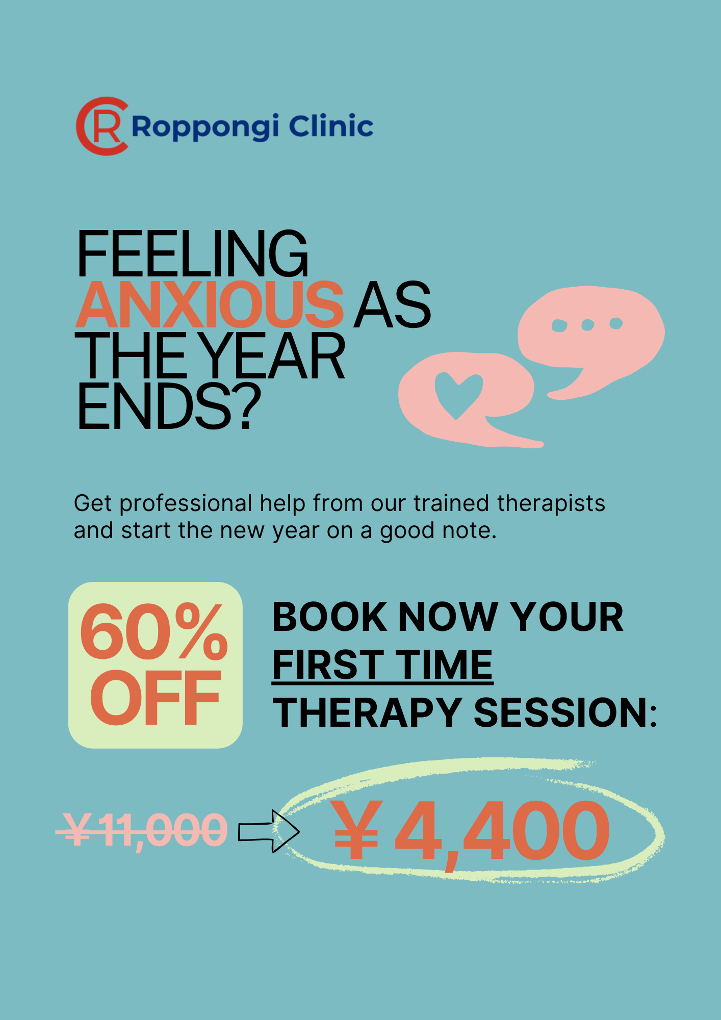 (Year-end Special) 60% Discount First-time Therapy